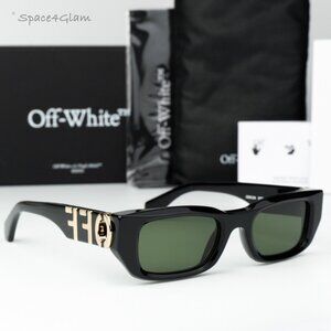Off-White Women Sunglasses Black Green Square OERI124 FILLMORE 1055 BRAND NEW